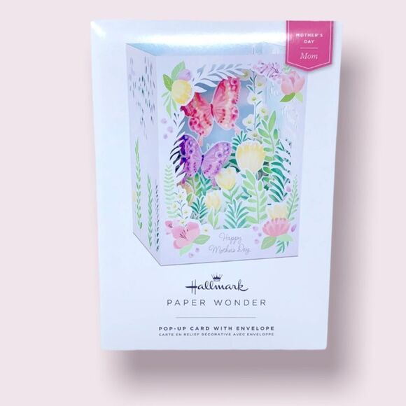 Hallmark Paper Wonder Pop-Up Card Butterfly Garden Plant Mom Happy Mothers Day - Picture 1 of 11